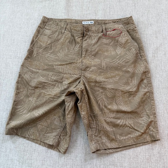 Uniqlo Other - Reyn Spooner x Uniqlo Shorts Mens Medium Tropical Leaf Chino  Khaki Tan